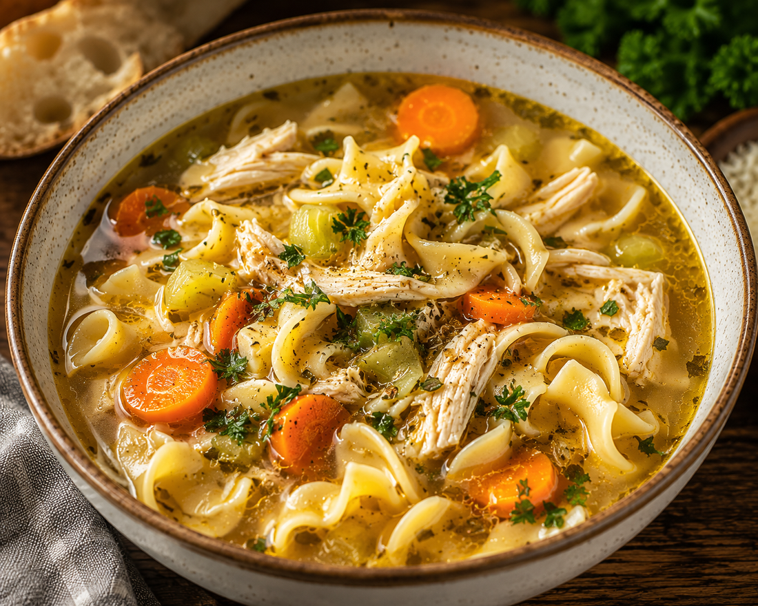 Hearty Italian Chicken Noodle Soup