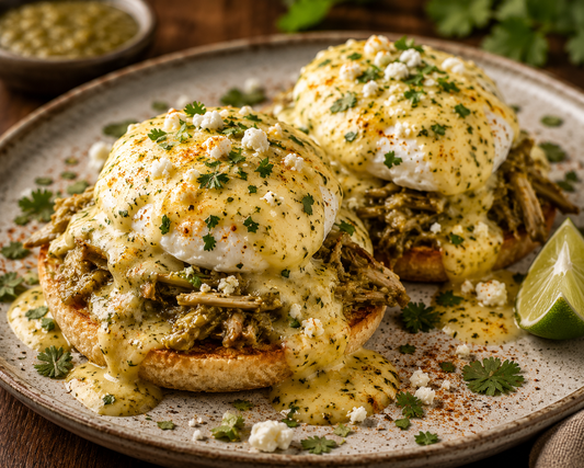 Chile Verde Eggs Benedict
