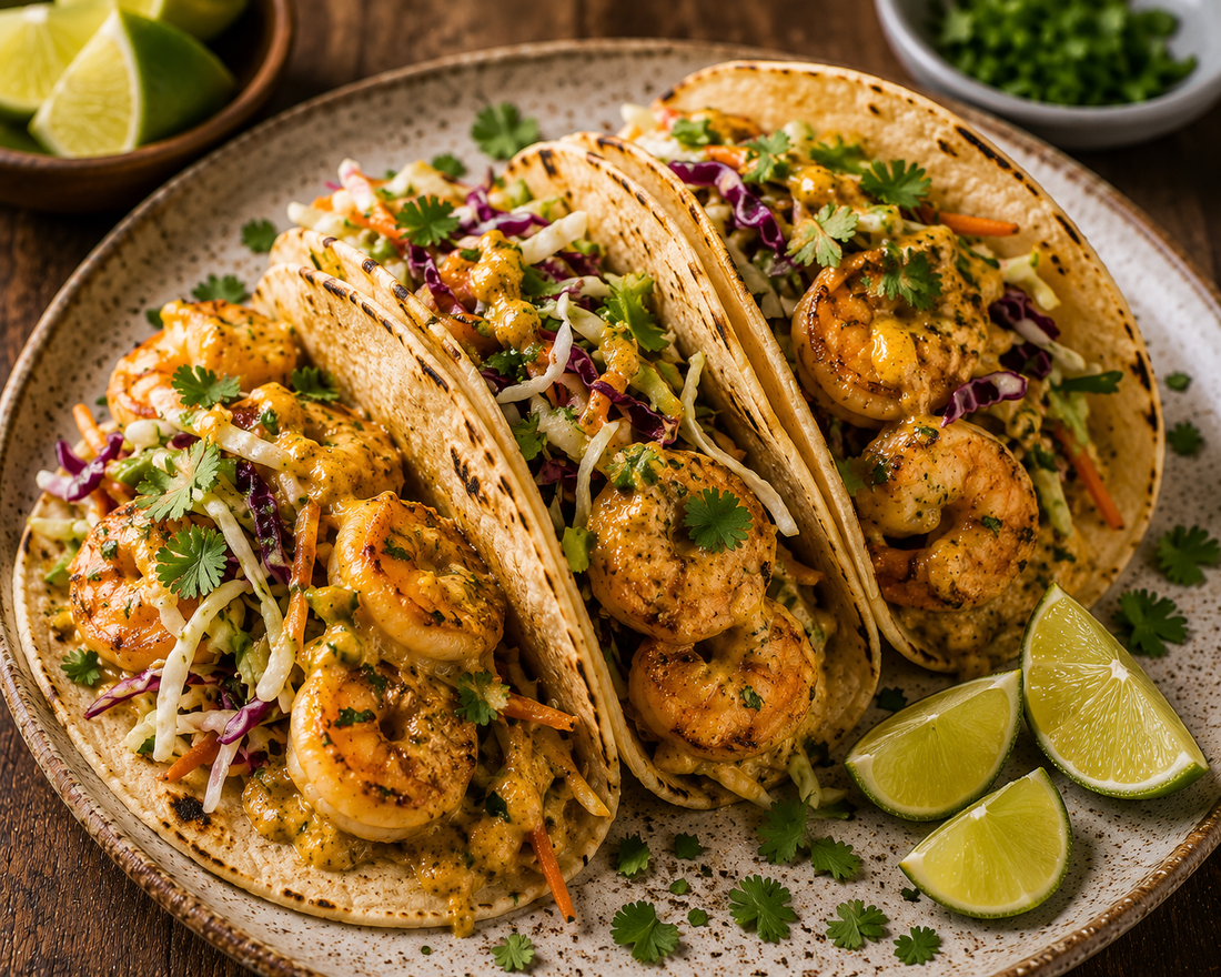 Coconut Curry Shrimp Tacos