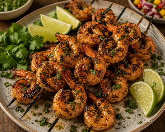 Grilled Chili Lime Shrimp Skewers