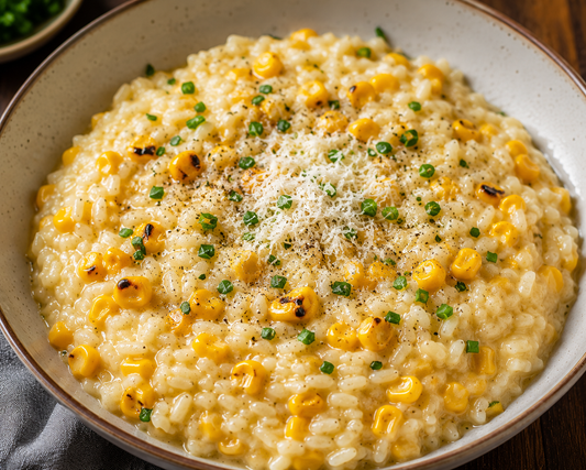Creamy Cilantro Jalapeño Lime Corn Risotto