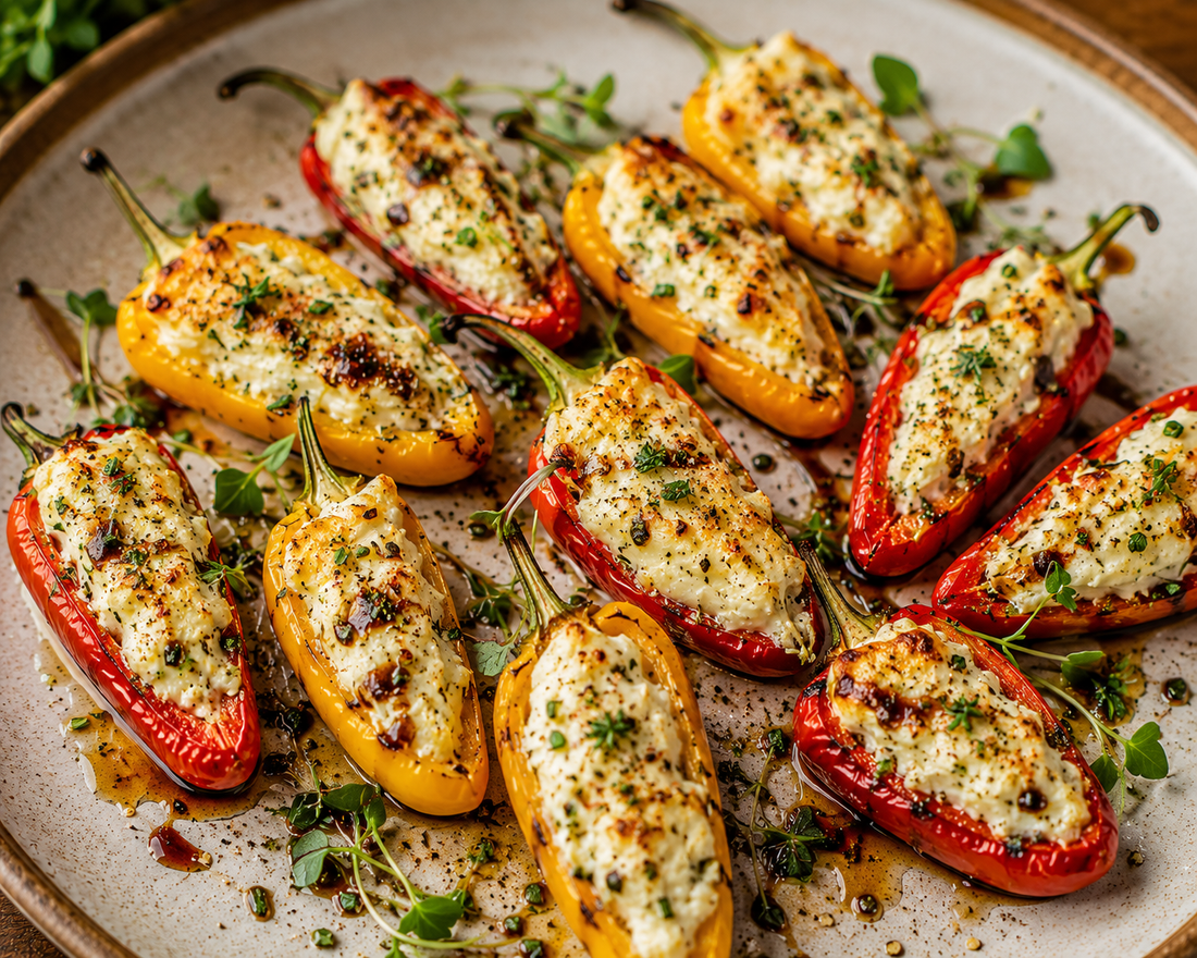 Gourmet Goat Cheese Stuffed Mini Peppers