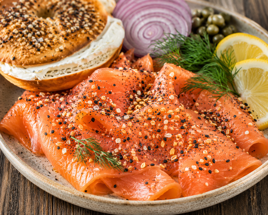 Smoked Salmon with Everything Bagel Seasoning