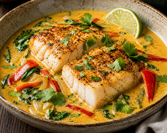 Pan Seared Cod Coconut Curry